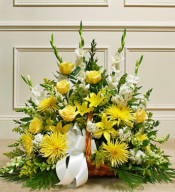 Thoughts and Prayers Fireside Basket - Yellow